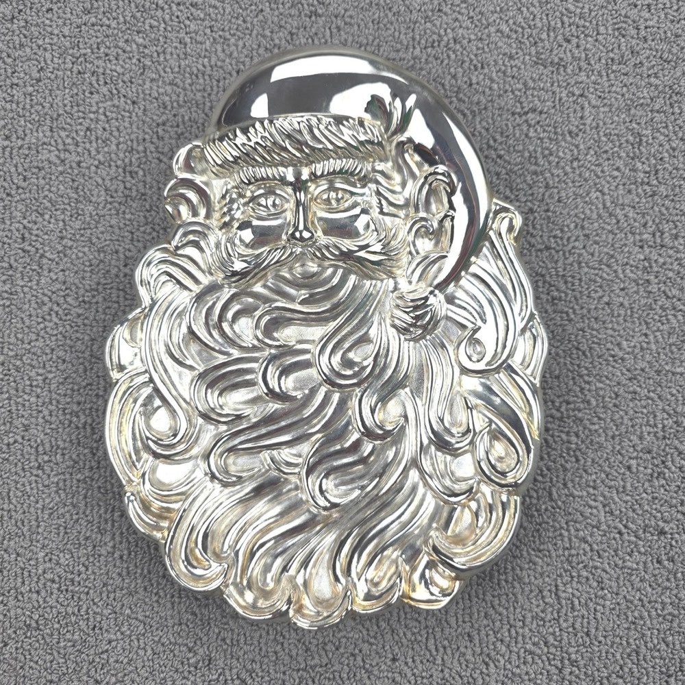 International Silver Company Santa Claus‎ Tray Silver Plated Christmas Decor